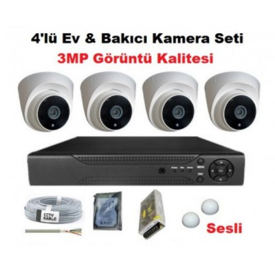 4 Kameralı Ev Güvenlik Sistemi