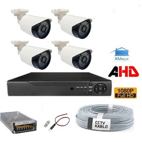 ICS-68 4 Kameralı 2MP AHD Güvenlik Kamera Seti