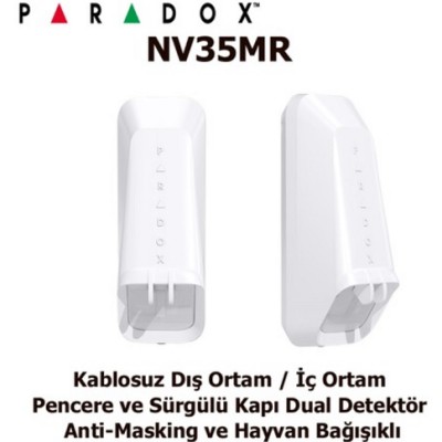 Paradox NV35MR Kablosuz iç- Dış Ortam Sürgülü Kapı Dedektörü